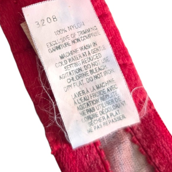 Y2K Hanna Lingerie Size 34 Mesh Bralette Red Graphic Print - Picture 7 of 7